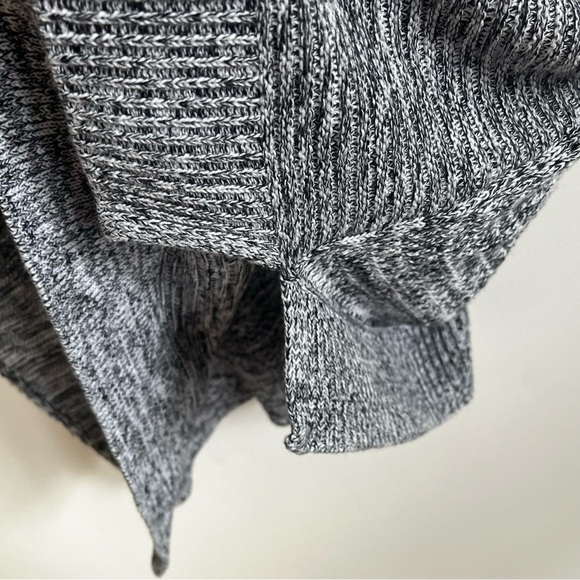 Croft&Barrow V-Neck Short Sleeve Tunic Sweater Marled Knit Navy Cotton Blend XL - Picture 6 of 10